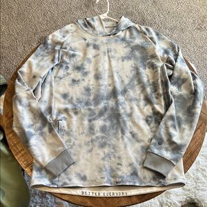 Lululemon Barry’s Bootcamp Gray Tie-Dye Hoodie Cloud Slim